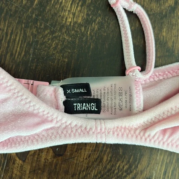 Triangl Velvet Light Pink Bikini Set - Picture 6 of 7